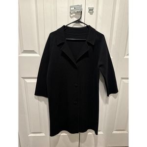 Knitted Black Overcoat